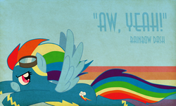 Size: 2000x1200 | Tagged: safe, artist:fraida94, rainbow dash, pegasus, pony, g4, female, flying, goggles, looking back, mare, solo, spread wings, wings, wonderbolts, wonderbolts uniform