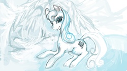 Size: 1366x768 | Tagged: safe, artist:cheapcakes, winter withers, pony, g4, background pony, solo