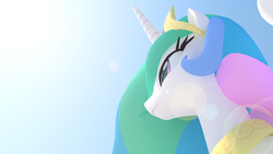 Size: 1920x1080 | Tagged: safe, artist:rawrnate, princess celestia, pony, g4, 3d, female, solo