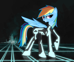 Size: 1800x1518 | Tagged: safe, artist:seyrii, rainbow dash, pony, g4, female, solo, tron