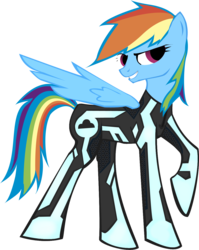 Size: 1038x1306 | Tagged: safe, artist:seyrii, rainbow dash, pegasus, pony, g4, simple background, solo, transparent background, tron, vector