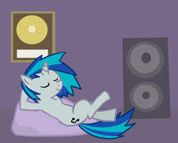 Size: 762x614 | Tagged: safe, artist:ritzin, dj pon-3, vinyl scratch, pony, unicorn, g4, eyes closed, female, solo