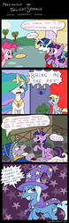 Size: 708x2274 | Tagged: safe, artist:tifu, derpy hooves, pinkie pie, princess celestia, shining armor, star swirl the bearded, trixie, twilight sparkle, earth pony, pegasus, pony, unicorn, g4, buffy the vampire slayer, comic, female, lesbian, male, mare, stallion