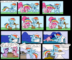 Size: 867x720 | Tagged: safe, artist:tifu, pinkie pie, rainbow dash, twilight sparkle, g4, comic, pot of gold