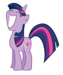Size: 3000x3544 | Tagged: safe, artist:stabzor, twilight sparkle, pony, unicorn, g4, big smile, eyes closed, female, high res, mare, simple background, smiling, solo, transparent background, unicorn twilight, vector
