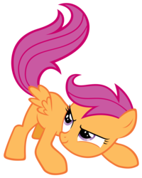 Size: 3500x4374 | Tagged: safe, artist:stabzor, scootaloo, pegasus, pony, g4, female, simple background, transparent background, vector