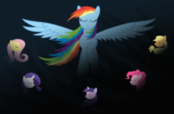 Size: 2000x1317 | Tagged: safe, artist:stabzor, applejack, fluttershy, pinkie pie, rainbow dash, rarity, twilight sparkle, g4, mane six, vector