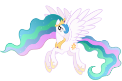 Size: 6000x3968 | Tagged: safe, artist:stabzor, princess celestia, alicorn, pony, g4, female, mare, simple background, solo, transparent background, vector