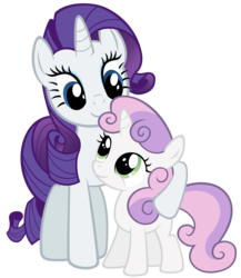Size: 5218x6000 | Tagged: safe, artist:stabzor, rarity, sweetie belle, pony, unicorn, g4, ponyville confidential, absurd resolution, belle sisters, duo, duo female, female, filly, foal, horn, mare, siblings, simple background, sisters, transparent background, vector