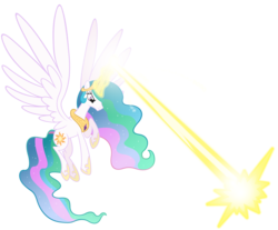 Size: 7000x5805 | Tagged: safe, artist:stabzor, princess celestia, alicorn, pony, g4, absurd resolution, female, magic, mare, simple background, solo, transparent background, vector