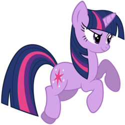 Size: 5000x4977 | Tagged: safe, artist:stabzor, twilight sparkle, pony, unicorn, g4, absurd resolution, female, grin, mare, simple background, smiling, solo, transparent background, unicorn twilight, vector