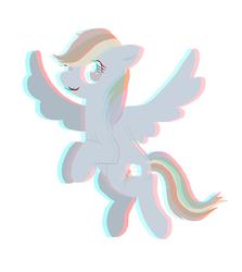 Size: 856x960 | Tagged: source needed, safe, artist:bluenudibranch, rainbow dash, g4, 3d, anaglyph 3d