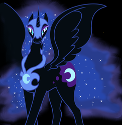 Size: 2069x2125 | Tagged: safe, artist:koeks-bienchen, nightmare moon, pony, g4, female, high res, solo