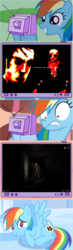 Size: 827x2815 | Tagged: safe, rainbow dash, pony, g4, afraid of monsters, exploitable meme, game mod, gamerdash, half-life, meme, nightmare fuel, scared, tv meme, twitcher, zambee