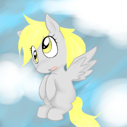 Size: 2000x2000 | Tagged: safe, artist:tikitikilola, derpy hooves, pegasus, pony, g4, female, high res, mare, solo