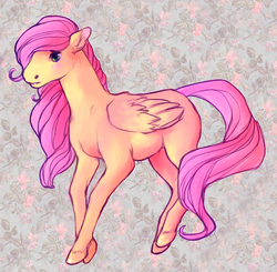 Size: 829x811 | Tagged: safe, artist:jailberd, fluttershy, pony, g4, blank flank, female, filly, filly fluttershy, solo, younger