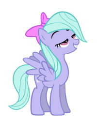 Size: 900x1125 | Tagged: safe, artist:freefraq, flitter, pegasus, pony, g4, bedroom eyes, bow, female, hair bow, mare, simple background, solo, spread wings, transparent background, vector, wings