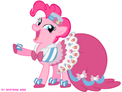 Size: 2000x1500 | Tagged: safe, artist:nightmaremoons, pinkie pie, earth pony, pony, g4, clothes, dress, female, gala dress, mare, simple background, solo, transparent background