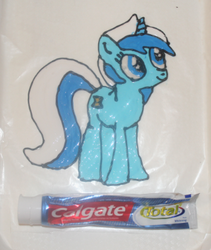 Size: 327x387 | Tagged: safe, artist:bawesome-bacon, minuette, pony, unicorn, g4, toothpaste