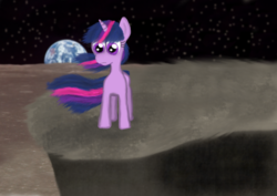 Size: 6376x4512 | Tagged: safe, artist:akodiat, twilight sparkle, pony, g4, absurd resolution, moon, solo