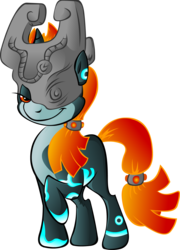 Size: 1396x1942 | Tagged: safe, artist:megadrivesonic, artist:razzek, pony, midna, ponified, simple background, solo, the legend of zelda, the legend of zelda: twilight princess, transparent background