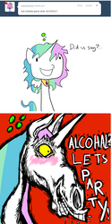 Size: 376x759 | Tagged: safe, artist:askdrunkcelestia, princess celestia, g4, ask, blushing, drunk, hoers, tumblr