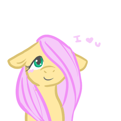 Size: 450x450 | Tagged: safe, artist:mt, fluttershy, pony, g4, blushing, female, floppy ears, solo