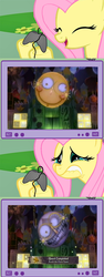 Size: 563x1500 | Tagged: safe, fluttershy, pegasus, pony, g4, clock tower, epic mickey, exploitable meme, female, gamershy, mare, meme, tv meme