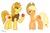 Size: 1178x786 | Tagged: safe, artist:bartucthebloody, applejack, braeburn, earth pony, pony, g4, apple, duo, female, incest, male, mare, ship:braejack, shipping, simple background, stallion, straight, white background