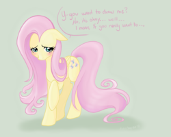 Size: 850x680 | Tagged: safe, artist:oddlittleleaf, fluttershy, pony, g4, female, solo