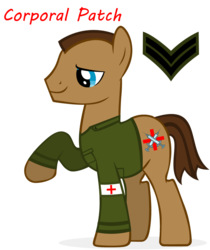 Size: 900x1069 | Tagged: safe, artist:xzenocrimzie, oc, oc only, pony, clothes, medic, military, solo, uniform