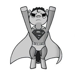 Size: 900x900 | Tagged: safe, artist:ink98765, male, ponified, superman