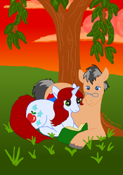 Size: 590x843 | Tagged: safe, artist:bibliodragon, adama, battlestar galactica, glasses, ponified, roslin