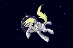 Size: 932x621 | Tagged: safe, derpy hooves, pegasus, pony, g4, astronaut, female, mare, space, spacesuit