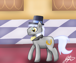 Size: 900x750 | Tagged: safe, artist:amnease, caesar, count caesar, earth pony, pony, g4, hat, male, monocle and top hat, stallion