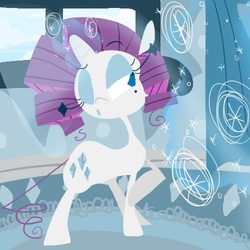 Size: 500x500 | Tagged: safe, artist:krystal's art blog, rarity, pony, unicorn, g4, female, levitation, magic, mare, solo, telekinesis