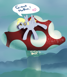 Size: 754x867 | Tagged: safe, artist:alipes, derpy hooves, pegasus, pony, g4, female, mare, mushroom, solo