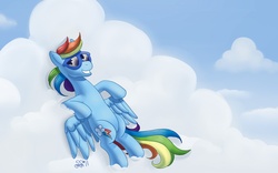 Size: 1680x1050 | Tagged: safe, artist:alipes, rainbow dash, pony, g4, female, solo, sunglasses