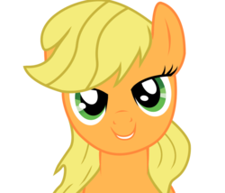 Size: 900x770 | Tagged: dead source, safe, artist:eruvon, artist:whifi, applejack, earth pony, pony, g4, bedroom eyes, female, hatless, looking at you, loose hair, love face, mare, missing accessory, show accurate, simple background, solo, transparent background, vector
