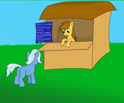 Size: 1194x992 | Tagged: safe, artist:rodolfomushi, trixie, pony, unicorn, g4, butt, duo, female, filly, mare, plot