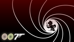 Size: 2560x1440 | Tagged: dead source, safe, artist:regolithx, con mane, donut joe, pony, g4, crossover, james bond, solo