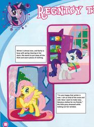 Size: 1187x1600 | Tagged: safe, fluttershy, rarity, twilight sparkle, g4, have fun with the ponies, norway, translation