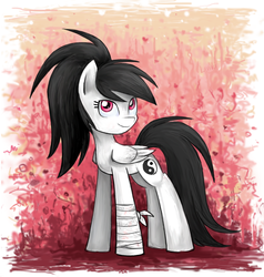 Size: 927x974 | Tagged: safe, artist:laviki, oc, oc only, pegasus, pony, female, mare, solo, yin-yang