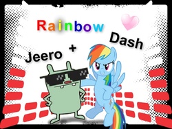 Size: 600x450 | Tagged: safe, rainbow dash, g4, crossover, crossover shipping, jeero, troll