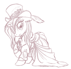 Size: 603x590 | Tagged: safe, artist:whitediamonds, rarity, pony, g4, monochrome, monocle, sketch, solo