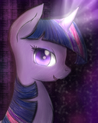 Size: 1200x1500 | Tagged: safe, artist:dshou, twilight sparkle, g4, glowing horn, horn