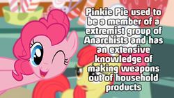 Size: 500x281 | Tagged: safe, edit, edited screencap, screencap, apple bloom, pinkie pie, g4, anarchist, headcanon, image macro, meta, mlp-headcanons