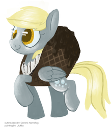 Size: 858x982 | Tagged: safe, artist:1eg, derpy hooves, pegasus, pony, g4, choco taco, female, mare, taco