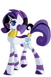 Size: 3344x5000 | Tagged: safe, artist:llamaswithkatanas, rarity, pony, zebra, zebracorn, g4, solo, species swap, zebrafied