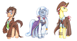 Size: 1678x900 | Tagged: safe, artist:moostargazer, doctor whooves, flim, hoity toity, time turner, g4